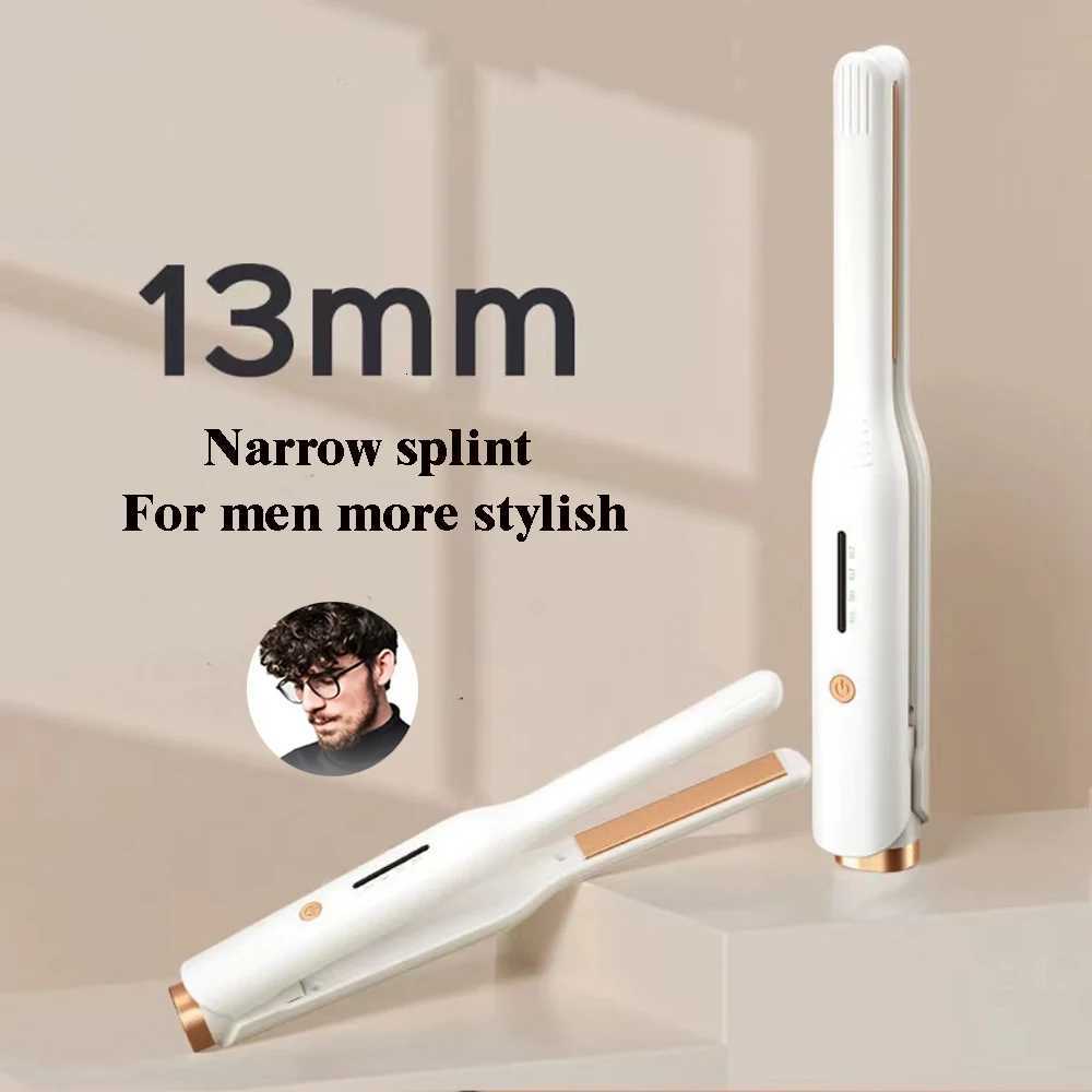 Small Flat Iron for Short Hair Temperature Adjustable Pencil Flat Iron Fast Heat Up Beard Pencil Straightening Iron W250814