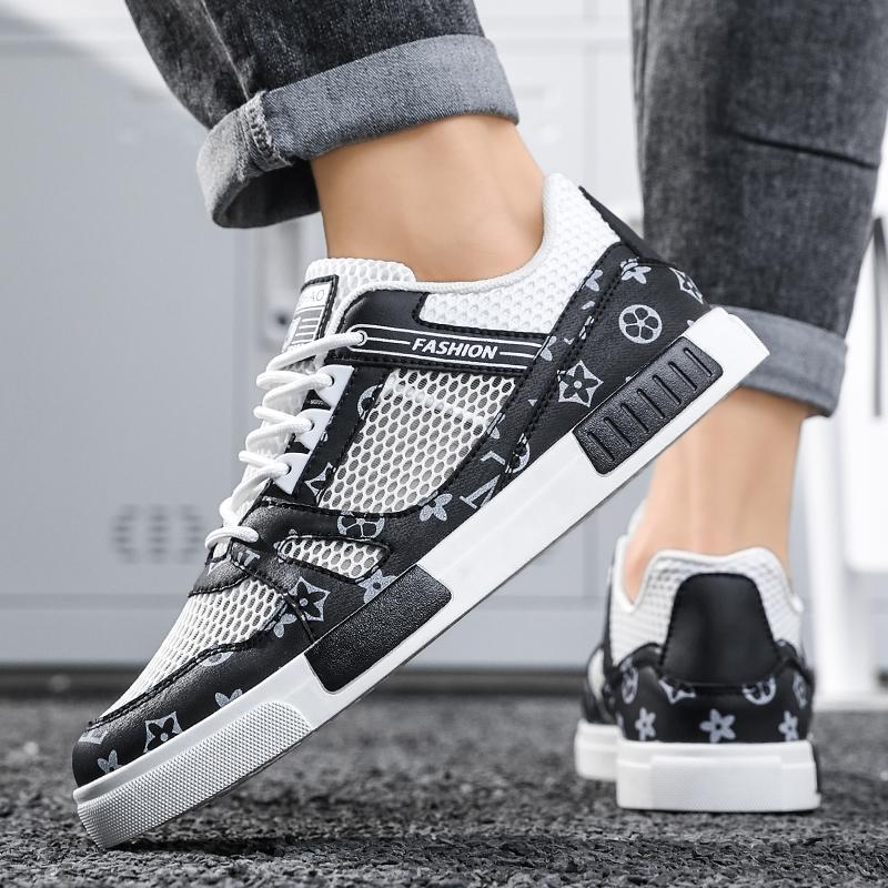 Designer Shoes Large-sized hollowed-out fashionable sneakers for men 2025 New style comfortable mesh shoes Lightweight, trendy, versatile casual shoes