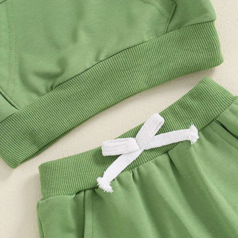 Infant Baby Boys Pants Outfits Set Long Hooded Striped Sweatshirts Pants Clothes Set Fall Winter Pants Sweatsuit 250813