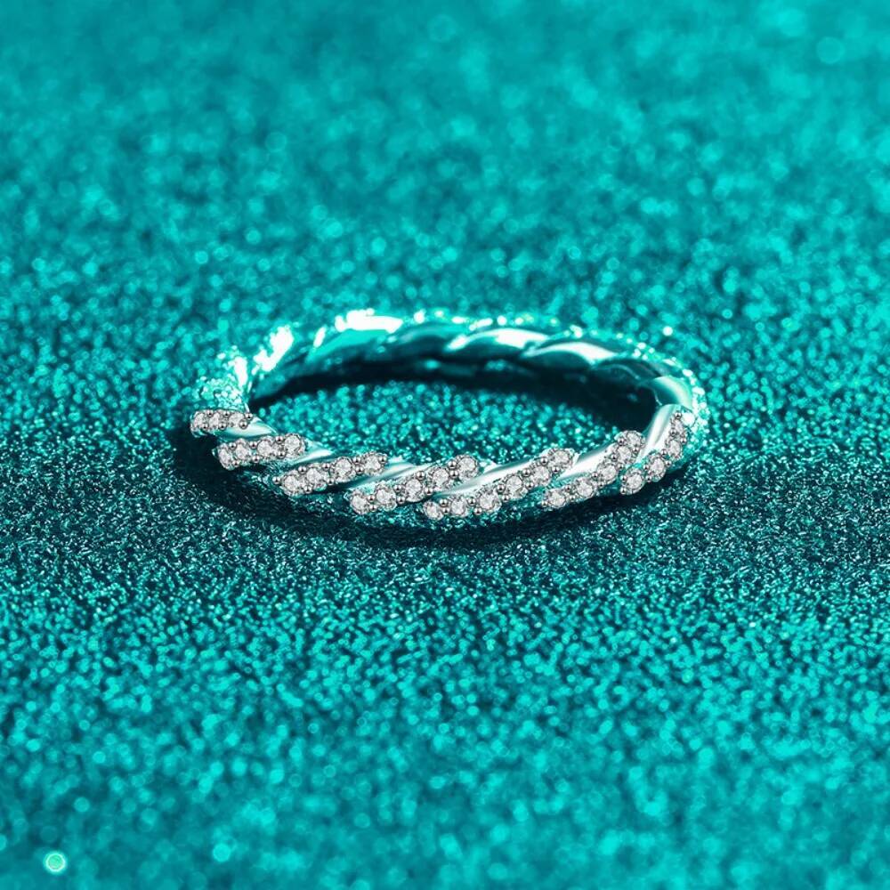 NKHOG Full Moissanite Bridal Ring For Women 100% S925 Silver Eternity Wedding Diamond Band 18K Plated Fine Jewelry GRA Certified