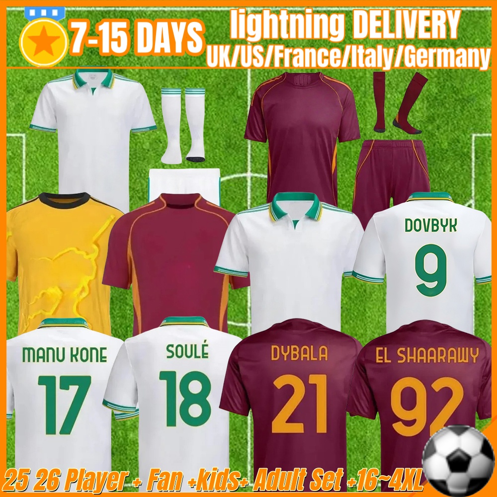 2024 2025 DYBALA soccer jersey football shirt 24 25 ROMA ABRAHAM PAREDES MANCINI E. LE FEE ZALEWSKI EL SHAARAWY ROME men kids