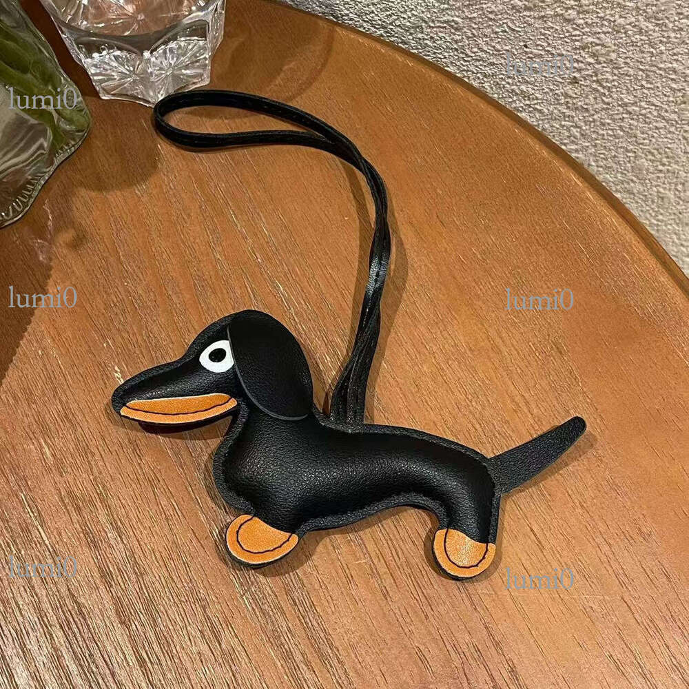 Dachshund Dog PU Leather Cute Cartoon Puppy Charm Women's Handbag Trendy Bag Pendant