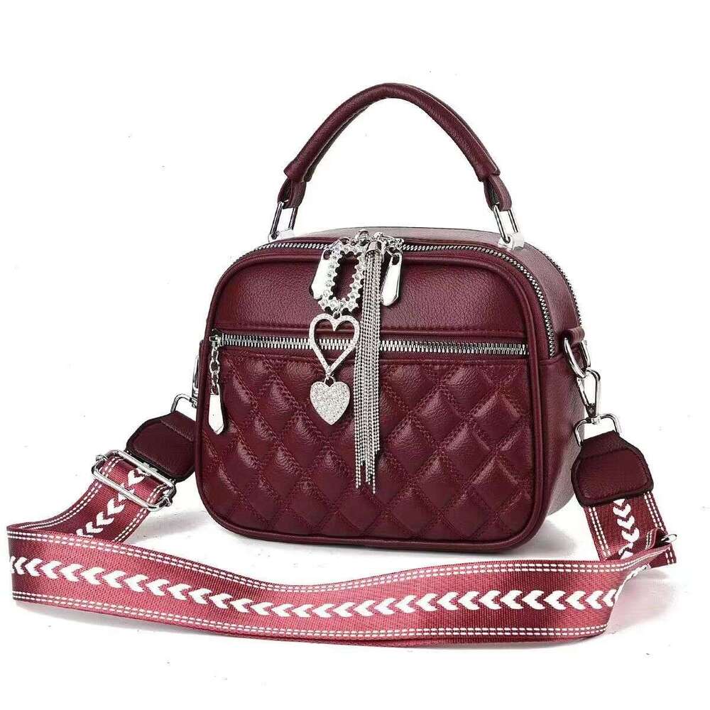 DHessentials Korean Style Square Shoulder Bag - Cute PU Crossbody Purse for Women, Fashionable Mini Bag for Daily Use (22x16x9cm)