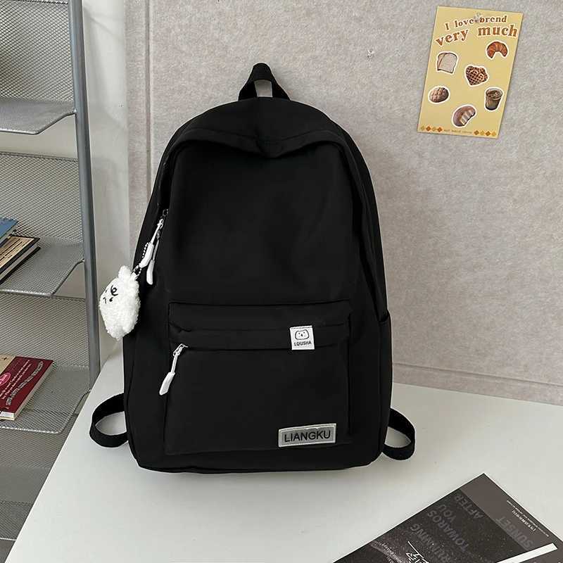 New Waterproof Nylon Women Backpack Female Travel Bag Backpacks Schoolbag for Teenage Girls Solid Color Bookbag Mochila Bookbag XJ250814