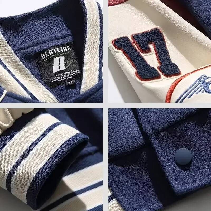 American Style Trendy Brand Men's Baseball Cap Embroidered Loose Fit Patchwork Casual Jacket For Couples Spring Au