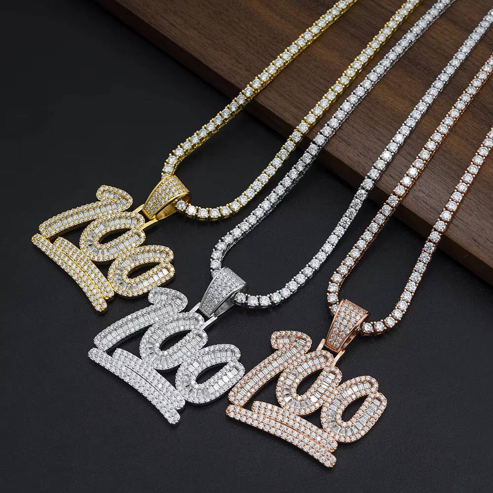 Hip Hop Style 925 Silver Moissanite Diamond Pendant High-end Fashion Accessory Pendant