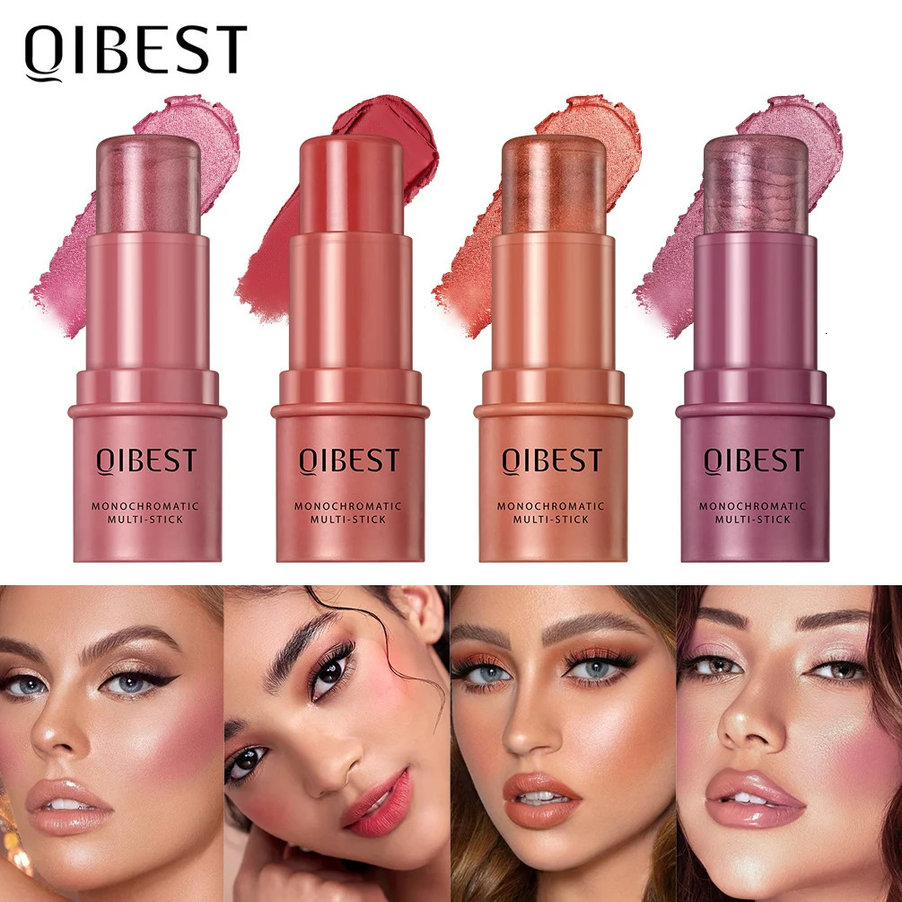 Multi-Tone Creamy Blush Stick Makeup Long-Lasting Waterproof Simple High-End Lip Cheek Tint High Pigment Hydrating Pink Blusher 250813