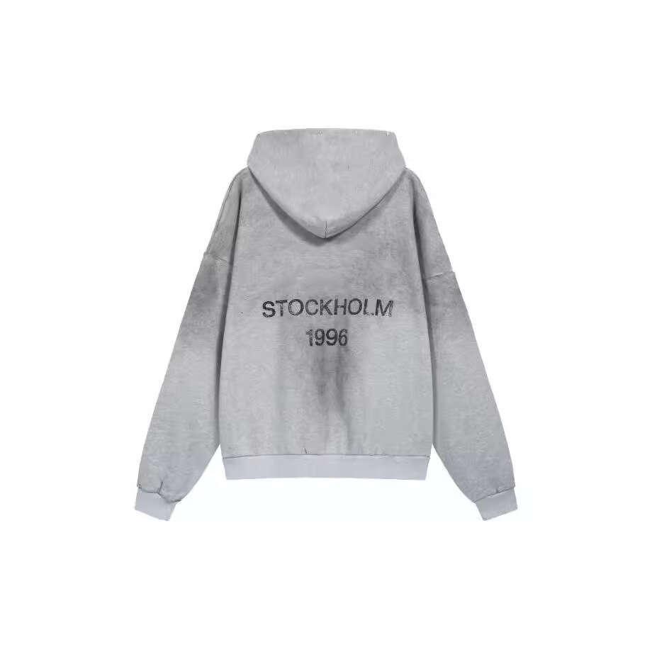 AC Washed Print 1996 Vintage Distressed Casual Loose Fit Unisex Hoodie