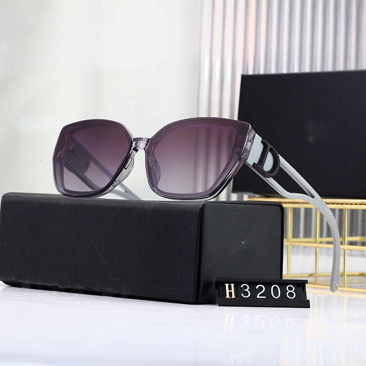 2024 new for women, trendy and high-end, popular on the internet, large frame plain glasses, street photos, sun
