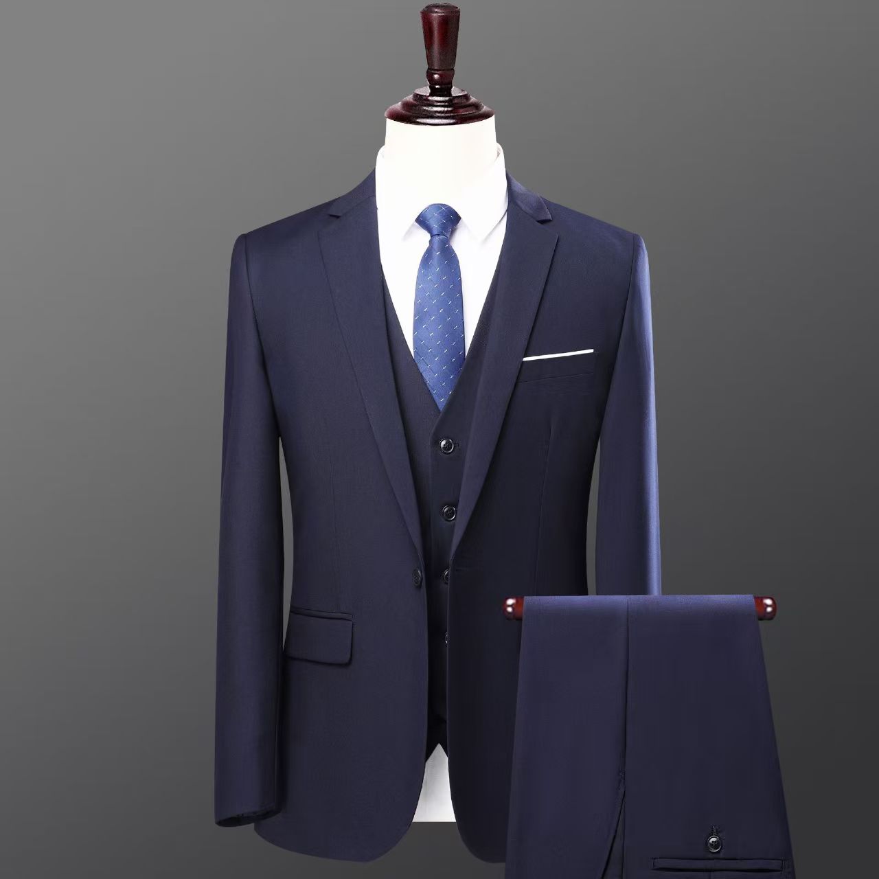 T1430 new men's suit black business suit