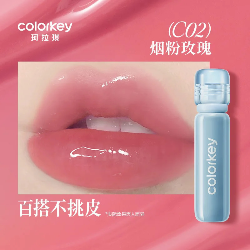 Colorkey Ice Diamond Lip Paint Lip Glaze Glass Lips Transparent Non-sticky Mirror Water Glossy Lipstick Lips Makeup Cosmetics 250812