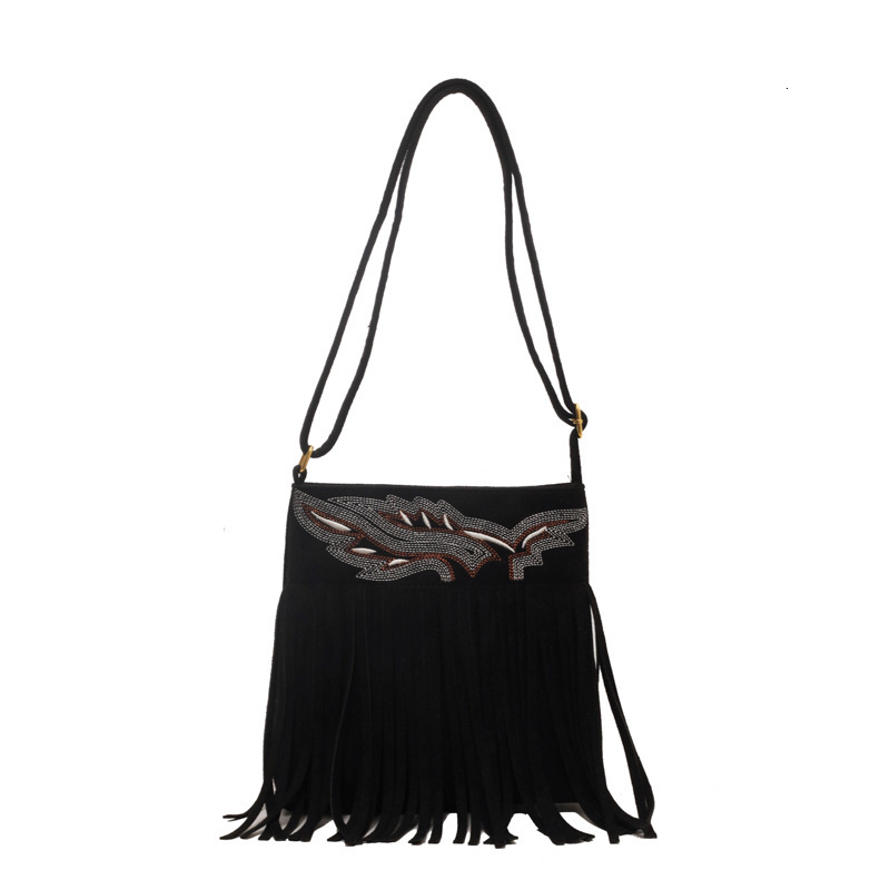 2025 new designer matte tassel bucket bag women's bag fashion crossbody bag