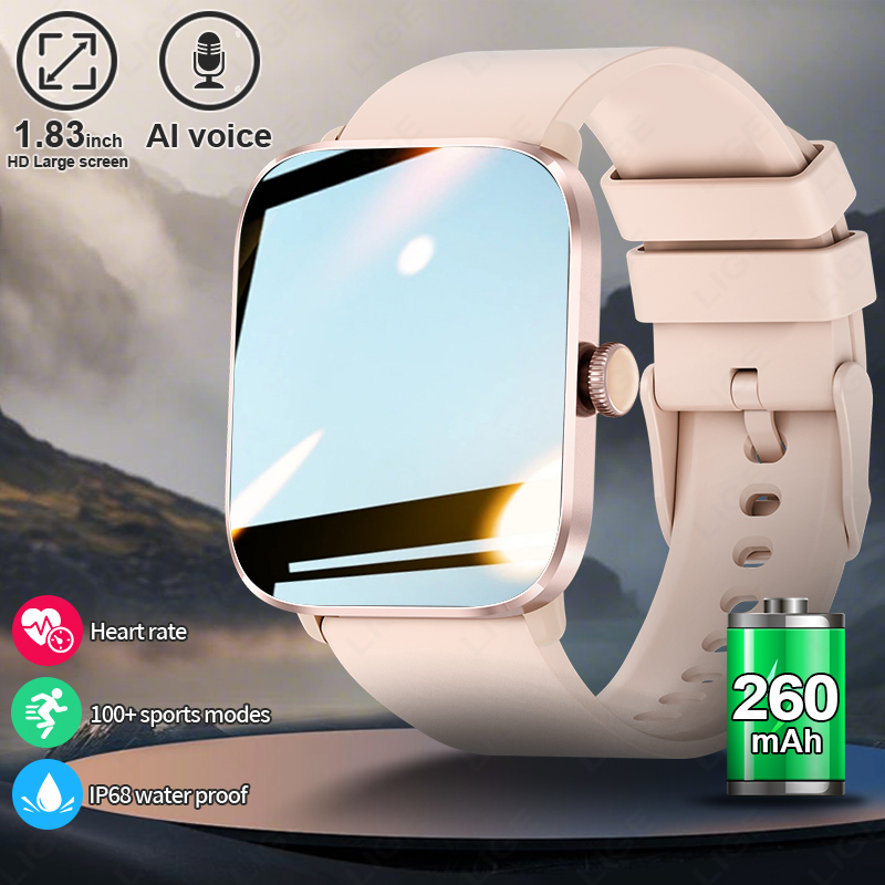 LIGE universal smart watch multifunction watch multiple sports dial custom dial remote control photography blood pressure heart rate deduction monitor