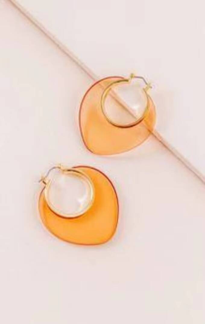 Handmade Exquisite Resin Oval Quality Men and Women fashion Party Earrings