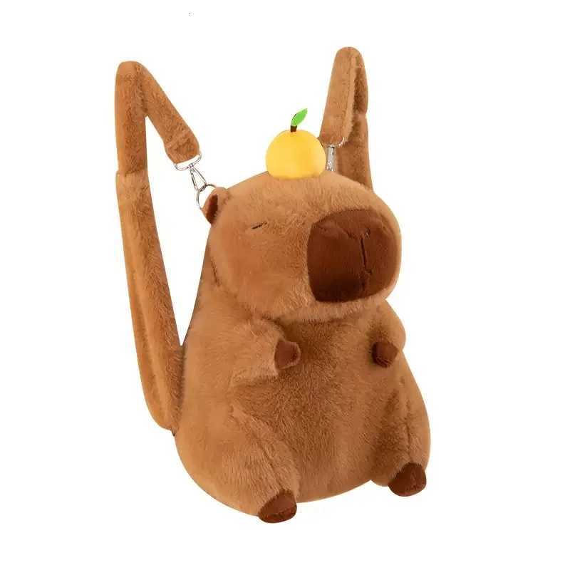 Kawaii Capybara Plush Backpack for Women Versatile Cartoon Funny Capibala Crossbody Bag Large Capacity Tote Bag XJ250814