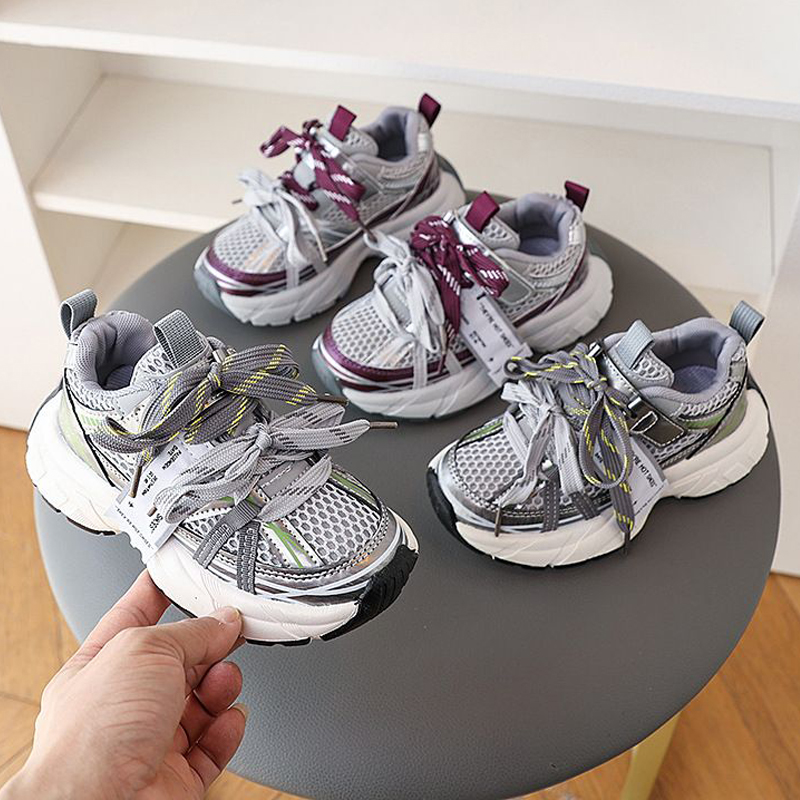 Kids Shoes 2025 Spring Summer Children Casual Shoes Kidsnest for Girls Boys Fashion Design Style Soft Sole Anti-slip Toddler Shoes Size 21 - 30 K0653