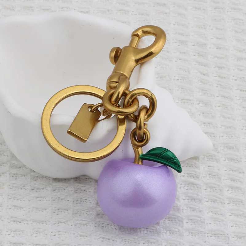 Simple Apple Keychain Pendant Car Bag Pendant Resin Accessory S250814