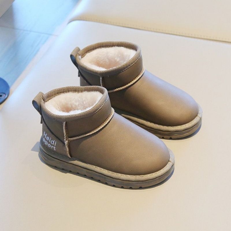 Children Snow Boots Winter Kid Cotton Shoes Fashion Non-slip Soft Toddler Girl Shoes Boy Plus Velvet Thick Warm Boots Sizes US8C-US4Y