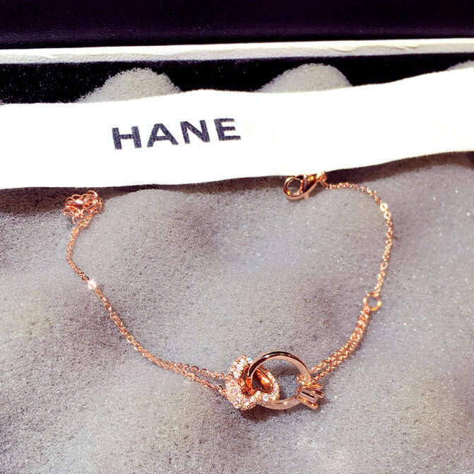 New Fashion Korean and Japanese Style Exquisite Zircon Heart Ring Elegant Bracelet Jewelry for Women S00294