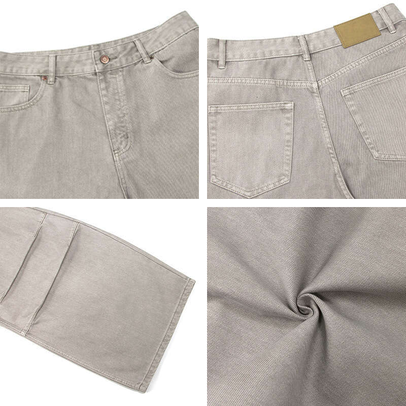 American Style Assut Color Block Scimitar Jeans Trendy Loose Wide-Leg Cargo Casual Pants B5