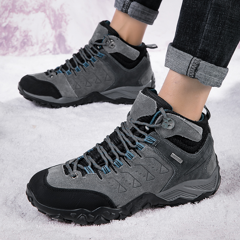 2025 Outdoor High-top Mountaineering Shoes for Men, Waterproof and Skid-proof Men's Boots, Cushioning Offroad Men's Professional Climbing an