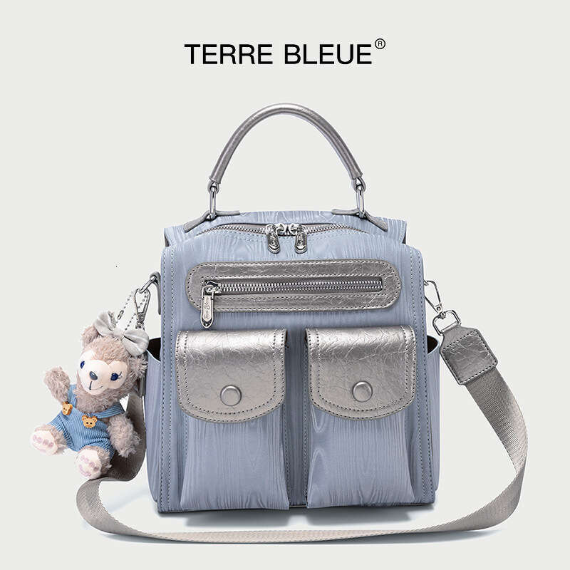 2025 Summer New Double Pocket Niche High-End Feel Outdoor Travel School Casual Backpack