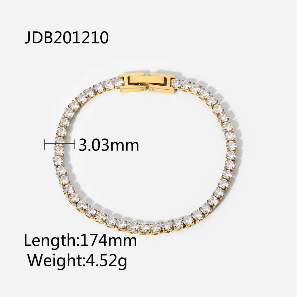 Designer Stainless for Women Zircon High-End Ins Open Bracelet Gold Jewelry Titanium Steel