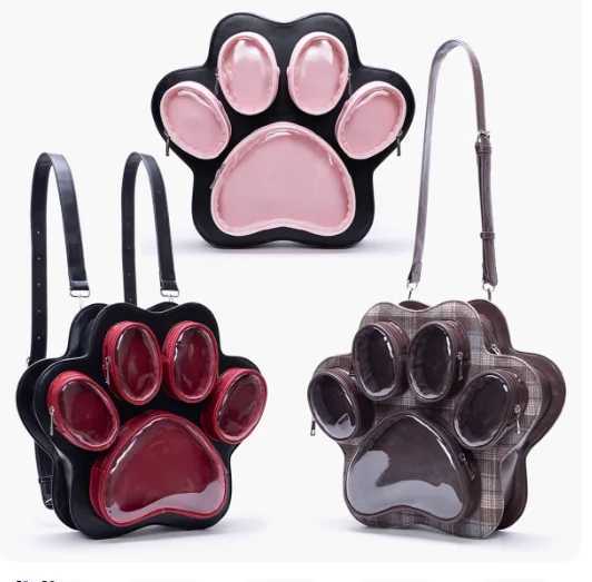 Pre-sale styles Original multi-layer dog/cat paw print bag baby bag cute large capacity shoulder crossbody backpack schoolXJ250814