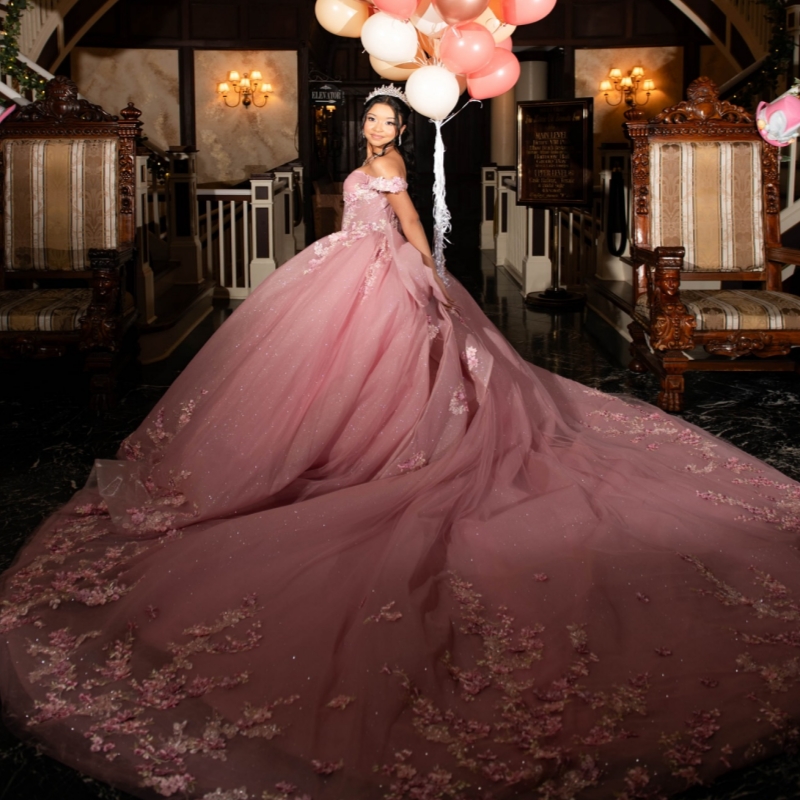 Pink Quinceanera Dresses Off The Shoulder Applique Lace Beads Tull Party Birthday Ball Gown Vestidos De 15 Anos Sweet 16 Dress