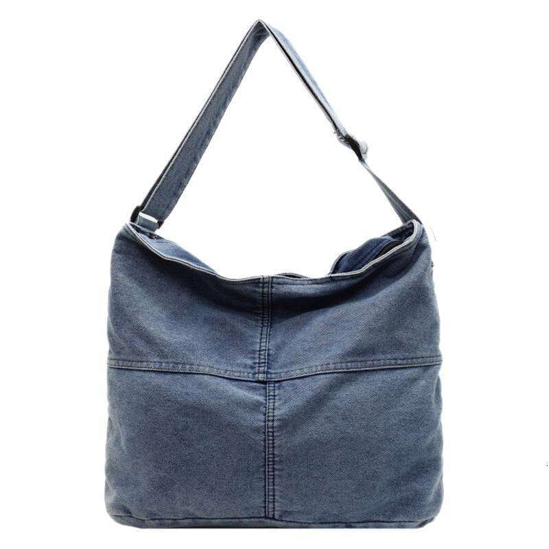 New Niche Denim Crossbody Bag for Women, Fashionable Patchwork Shoulder Bags Designer Women Bag, Artistic Student Large Capacity Backpack