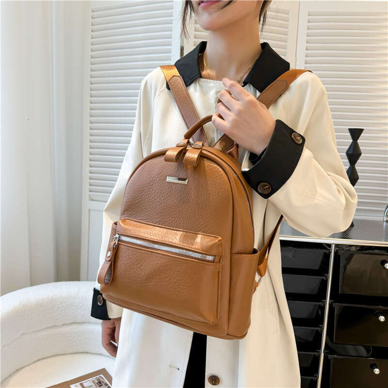 Fashion Versatile Small 2025 New Women's Bags Designer Women Double Shoulder Bag Trendy PU Soft Leather Commuting Tote Travel Backpack for