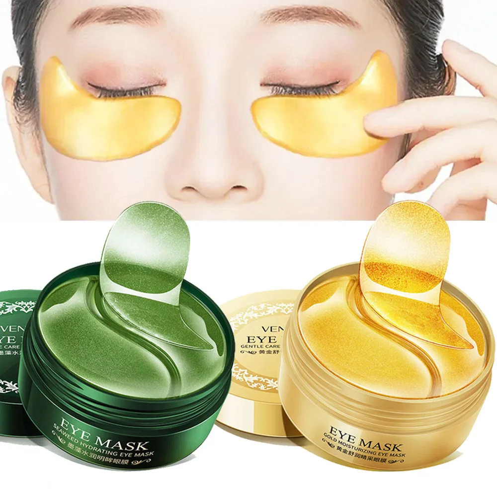120pcs2box Seaweed 24K Golden Collagen Eye Mask Dark Circles Eye Bag r -aging Eye Patches Skin Care 250813