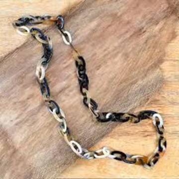High Quality Ox Horn Bone Jewelry fashion Exaggerated Chain Link Necklace