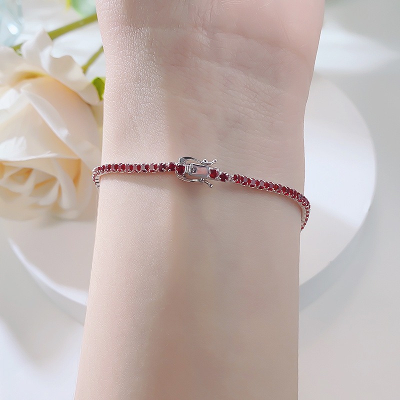 Charming Womens Unica Row Dazzler: All-Zirconium Ornamented Bangle Jewelry Set