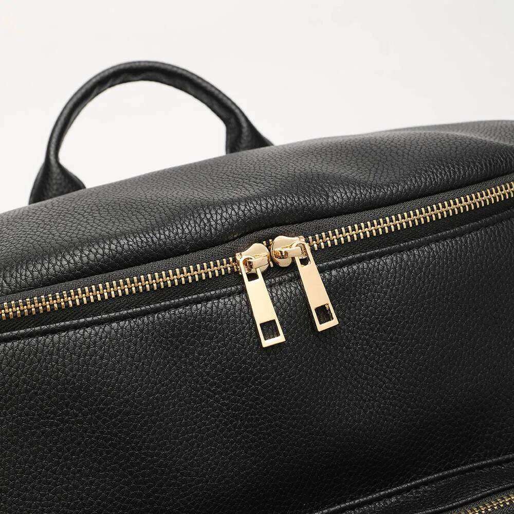 PU Leather Backpack Large Capacity Travel Carry Maternity Bag Stroller Organizer Nappy Changing Bags Diaper pad