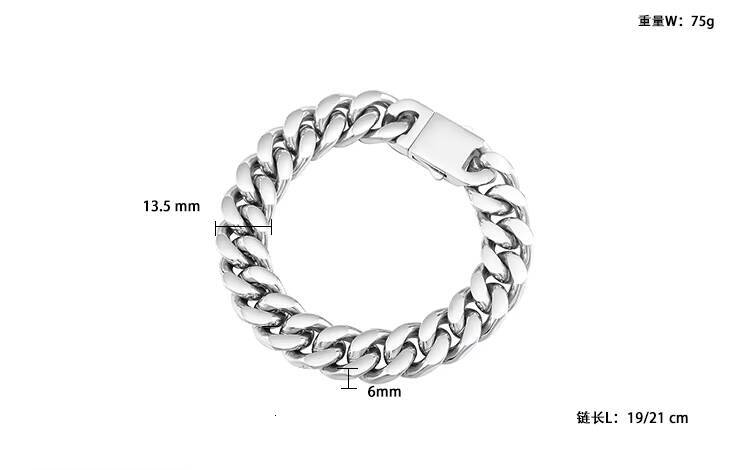 Classic Minimalism Stainless Steel Plating Gold Smooth Surface Cuban Link Mens Bracelets for Friendship