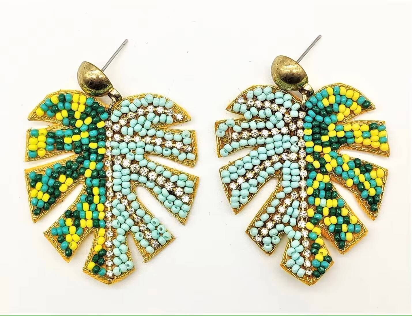 Design Handmade Embroidery bohemian Seed Beaded fashion Earrings Indian Women's Jewelry