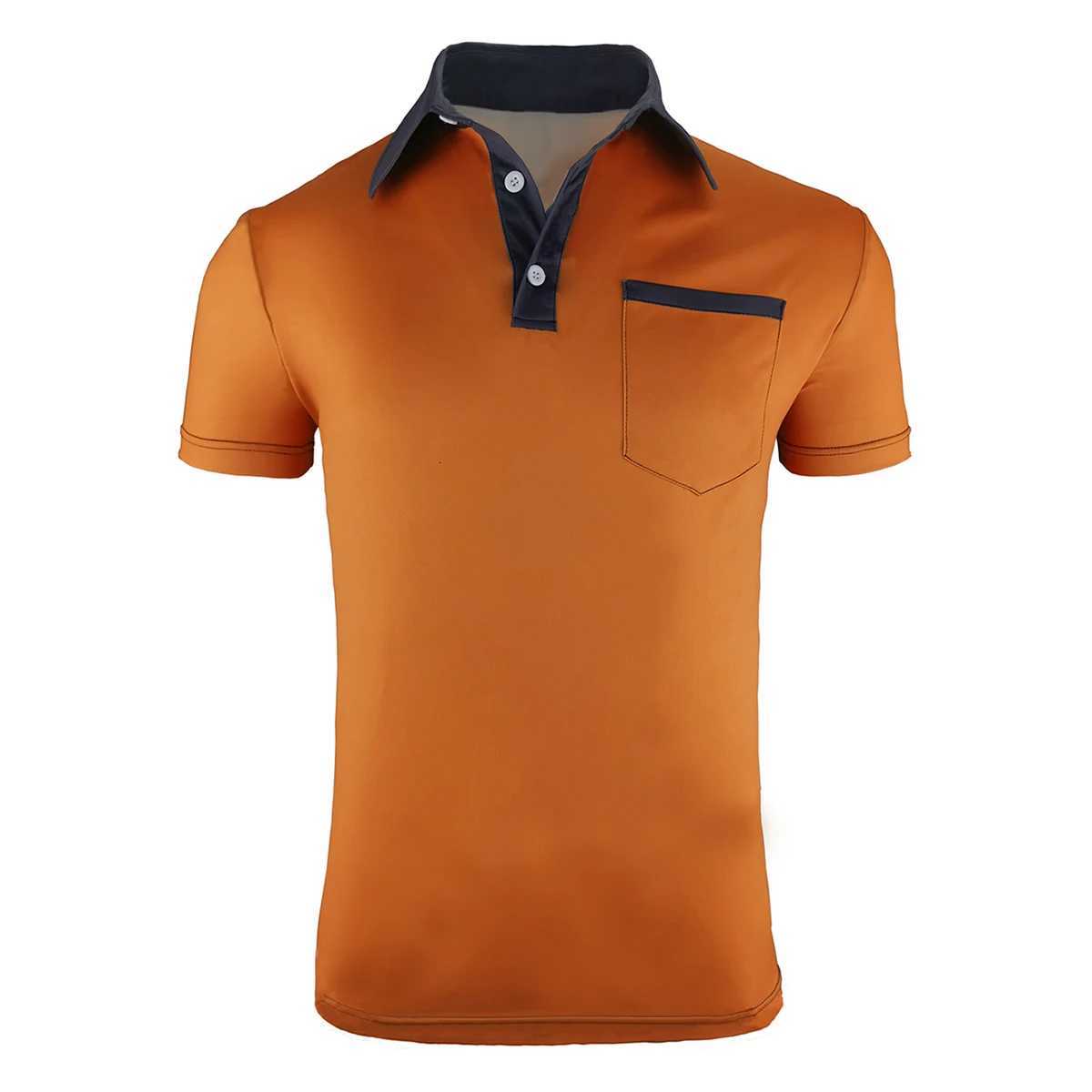 Best Selling Men Short Sleeve Polo Shirt Turn Down Collar Button Pure Color Top Polo Shirt Summer Casual Comfort Mens Clothing XJ250804