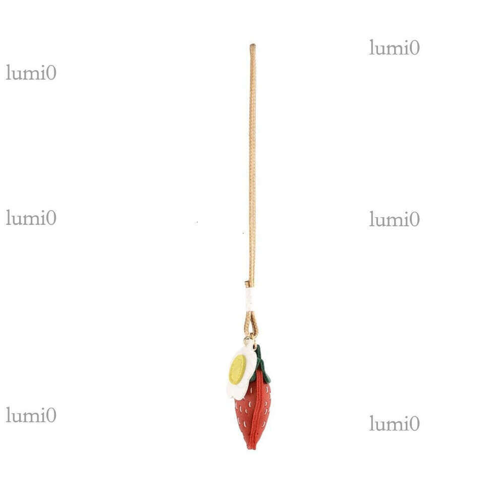 New Plumeria Strawberry Pendant Berry Worry DIY Chinese Style Bag Charm