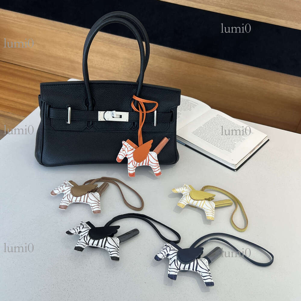 H Same Style Zebra Handmade Pegasus Bag Sheepskin Hand-stitched High-end Rodeo Little Horse Pendant Ornament
