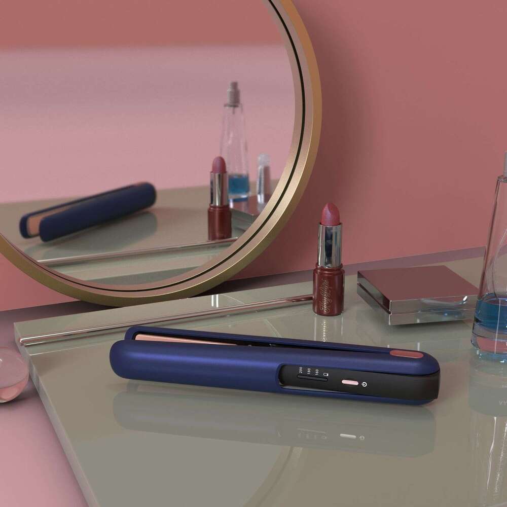 New Wireless Long Battery Life Straight And Curl Dual Use Portable USB Charging Mini Hair Straightener