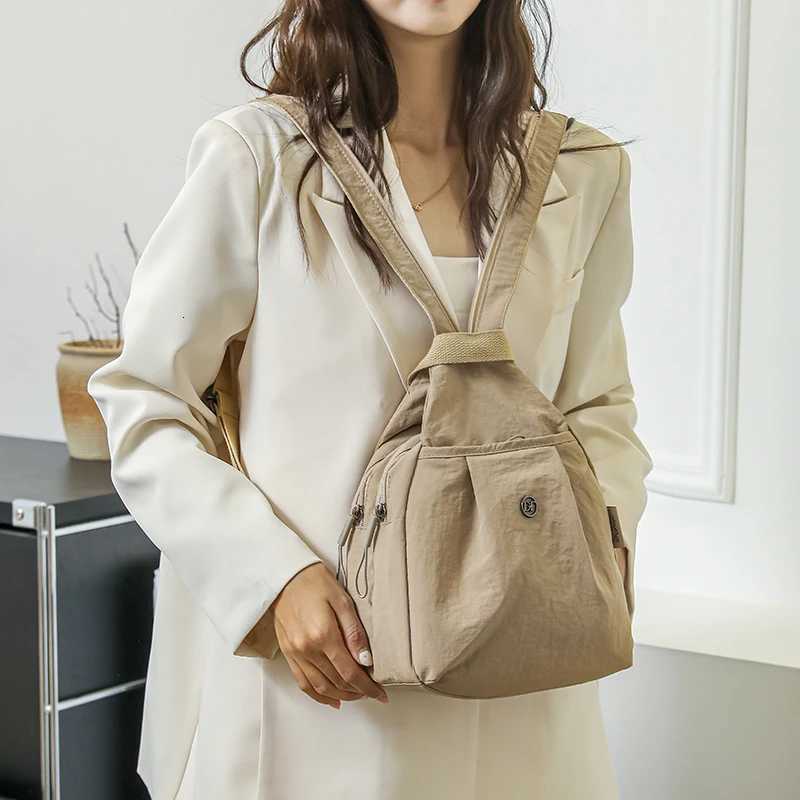 2025 Cross-Border New Backpack Womens Multi-Purpose Travel Backpack Simple Fashion Crossbody Bag Work Clothing Versatile Chest XJ250814