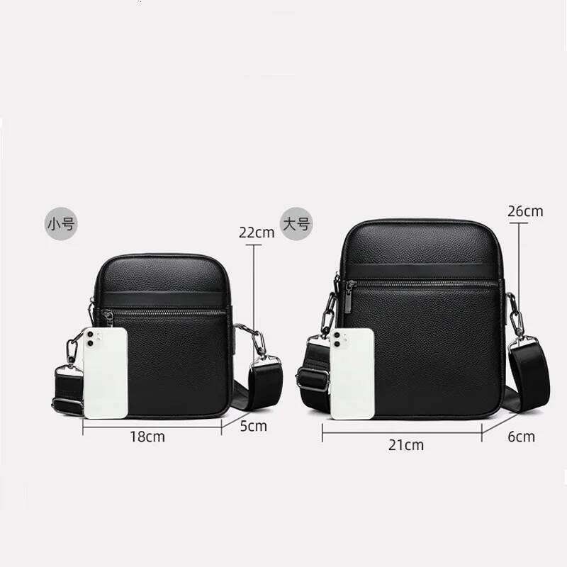 100% Genuine Leather Men's Shoulder Messenger Bag Crossbody Bags new Small Man Designer Handbag Bolso Male