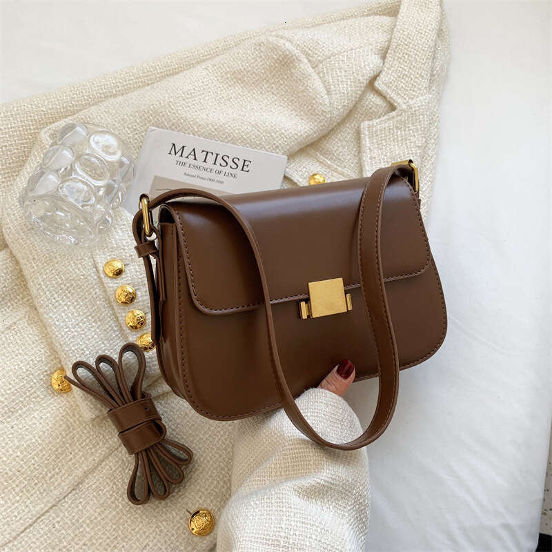 New Daily Solid Color Simple Saddle Korean Style Trend High-Quality Women's Crossbody Gift Bag
