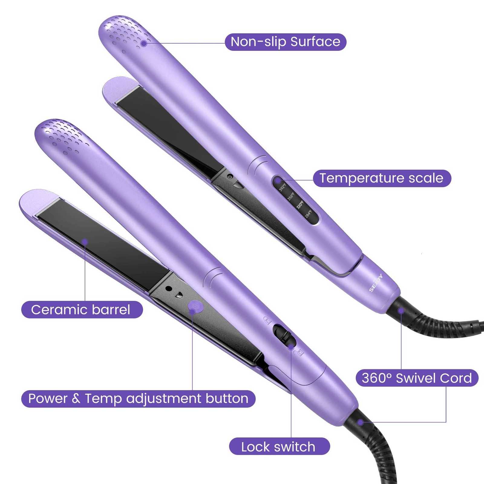 Sejoy 110v/220v Professional Electric Hair Curling Iron Hair Straightener Multi-function PTC Heater Crimper Curler W250814