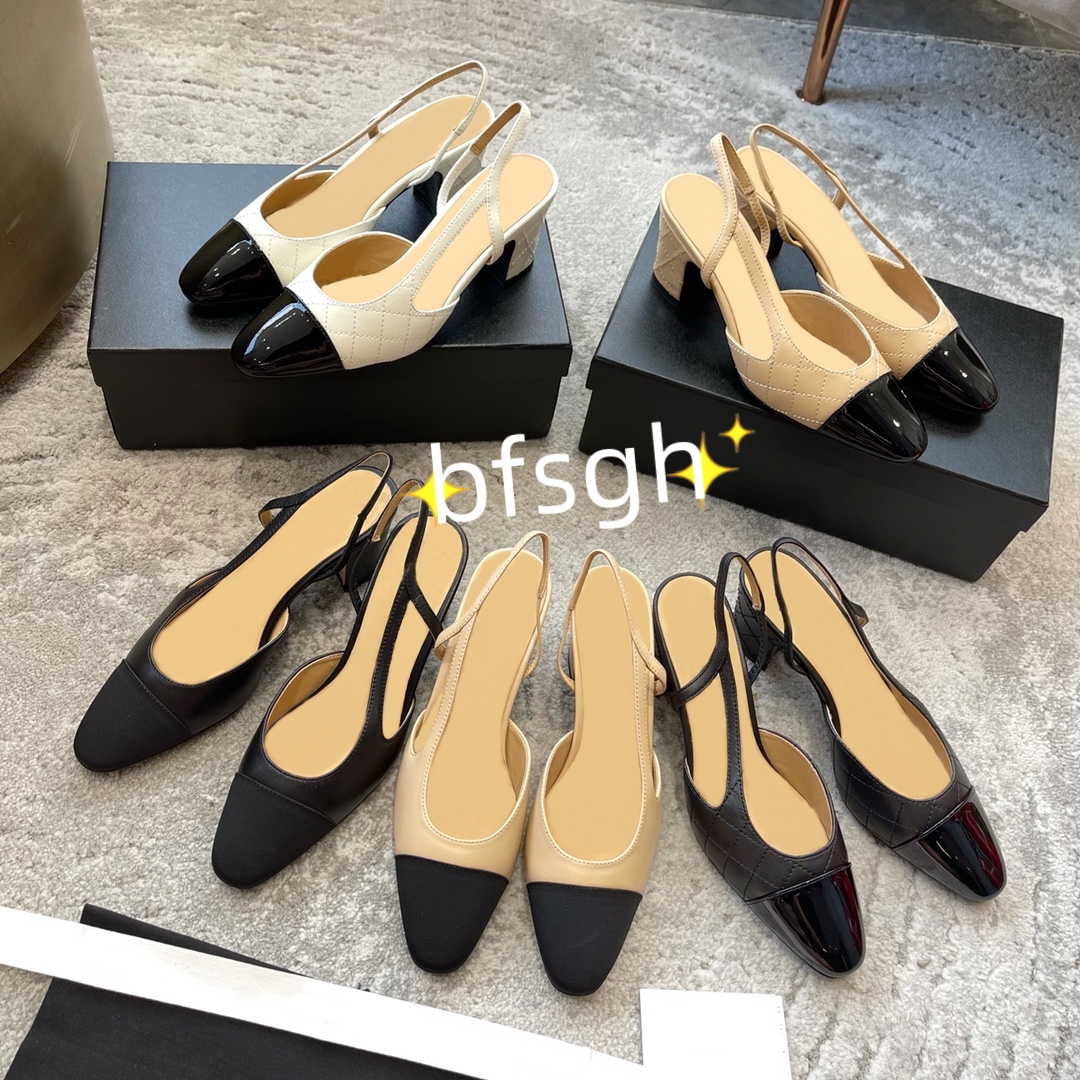 slingback heels designer heels women slingback flats designer flats dress shoes high heels fashionable luxury Pumps evening shoes Leather Soles Top Quality