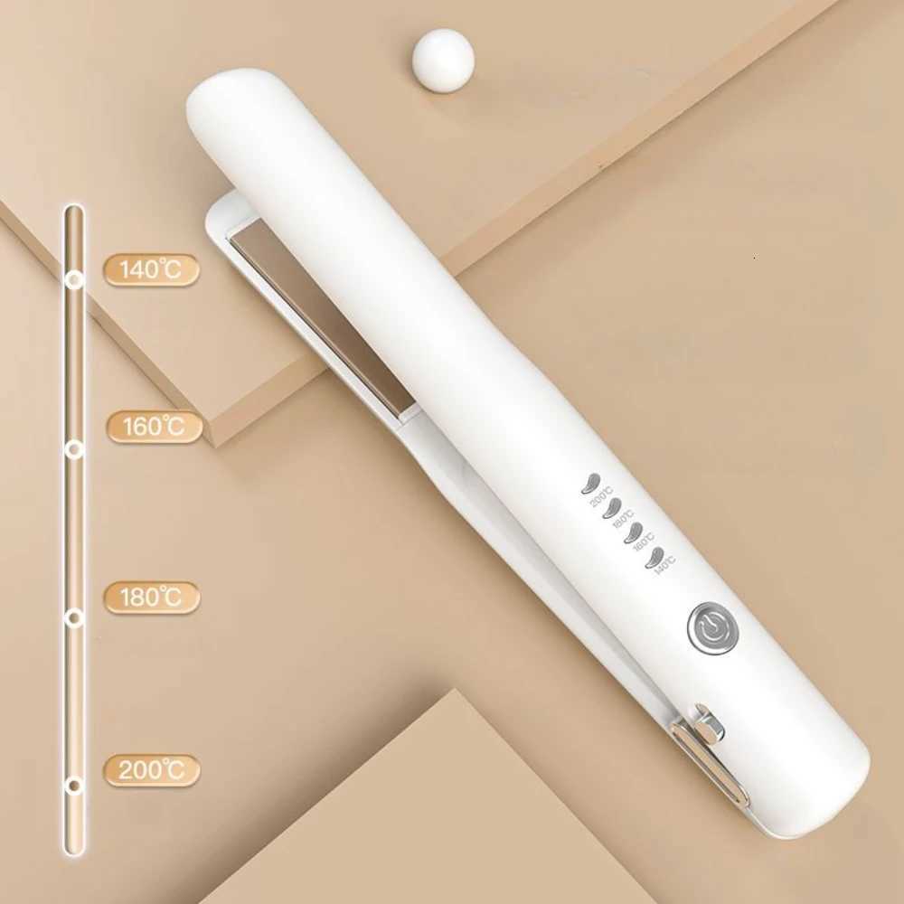 2 In 1 Wireless Mini Portable USB Hair Straightener Curling Iron Intelligent Temperature Control To Upgrade The Anti-scalding H W250814
