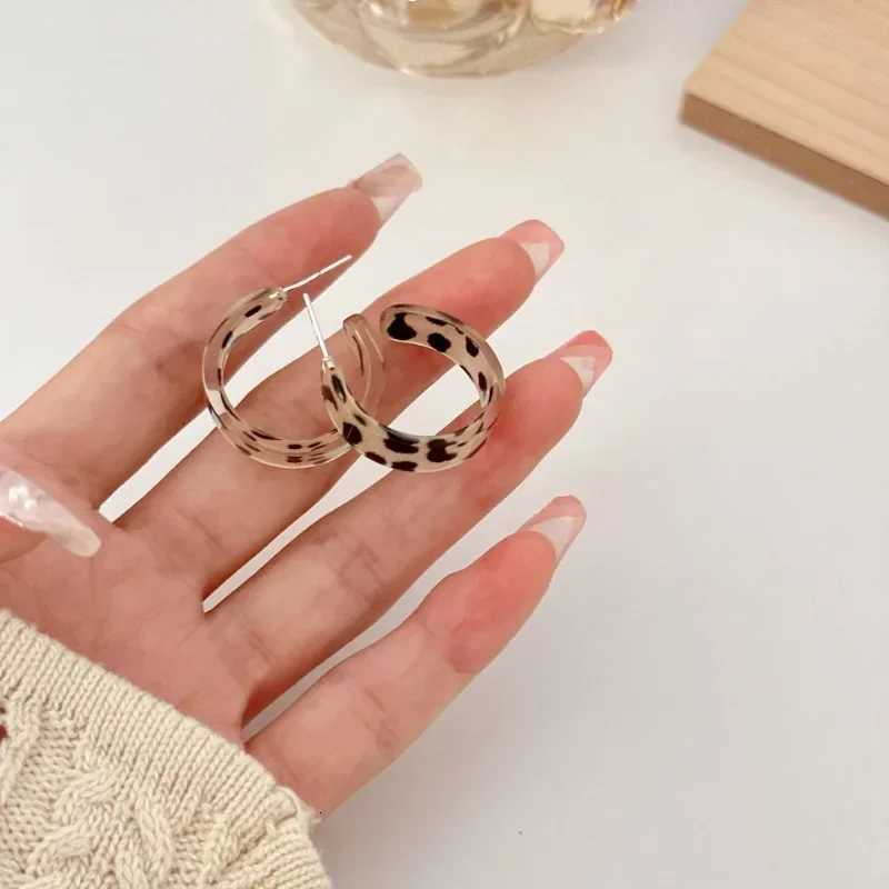 Acrylic Hoop Earrings Women 2024 New Fashion Stud Earrings Retro Trend Stud Earrings Women Trend Twist Elegant Hoop Earrings XJ250814