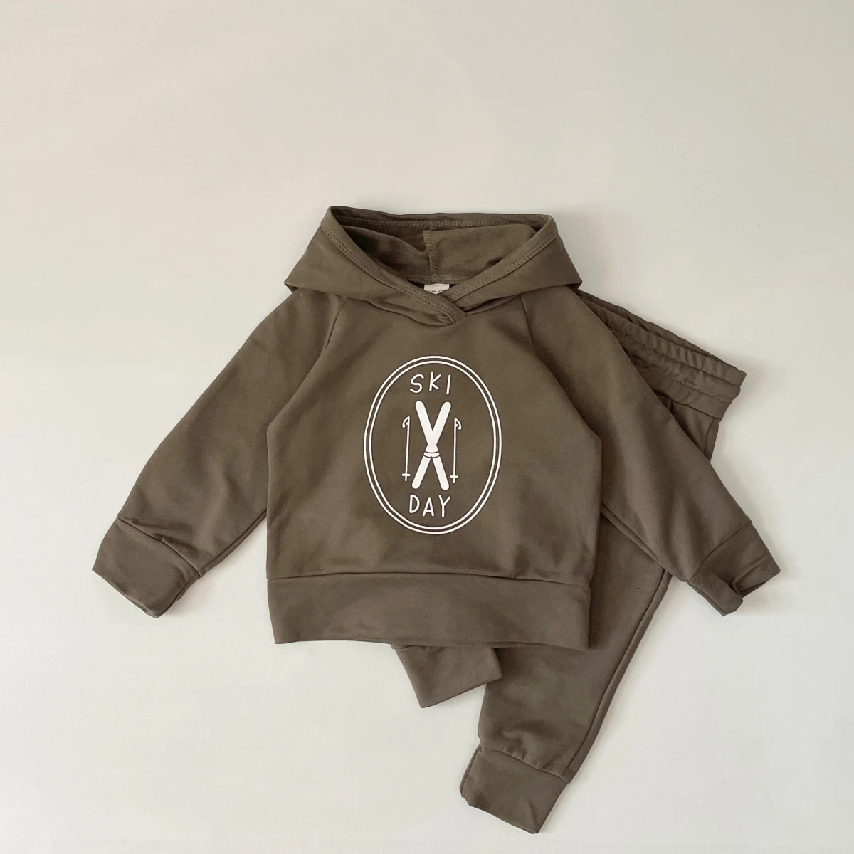 Infant Toddler Outfit Spring Autumn Boys Girls 100% Cotton Kids Childrens Set Hooded TopPants Sports Suit Baby 0-4 Years 2Pcs 250813