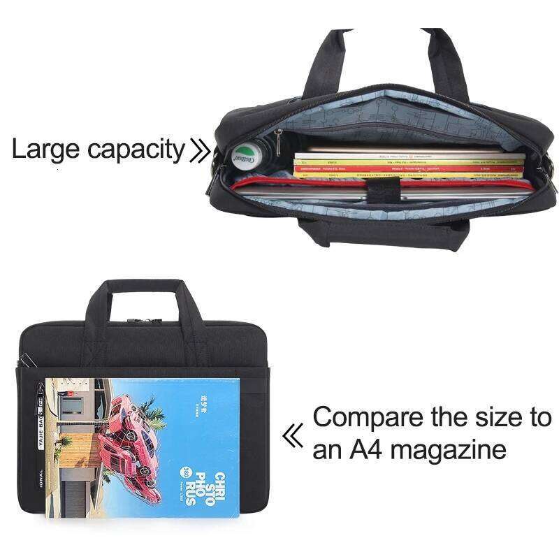 Large Briefcases For Men Canvas Tote 15.6 Inch Laptop Case Waterproof Work Bags Business Mens Shoulder Bag Office Messenger